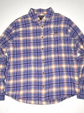Patagonia Men’s Organic Cotton Fjord Flannel Shirt Sz M